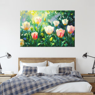 *~* TV2 Frühlings-TULPEN Gespannter Leinwanddruck