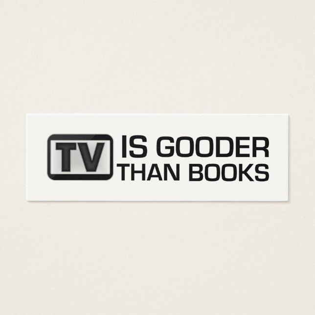 TV ist Gooder Than Books Funny Lesezeichen (Vorderseite)