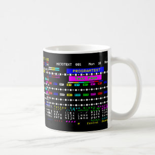 Tv Nostalgie 1980er Teletext-Testseite Tasse