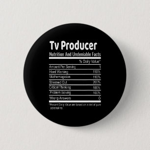 Tv-Produzent Ernährungsfakten Lustiges Thanksgivin Button
