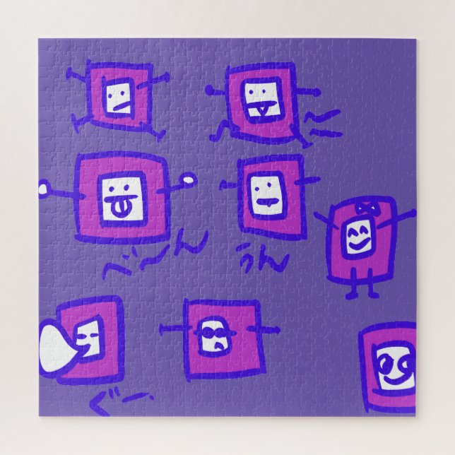 TV　purple　pink　Japan Puzzle (Vertikal)