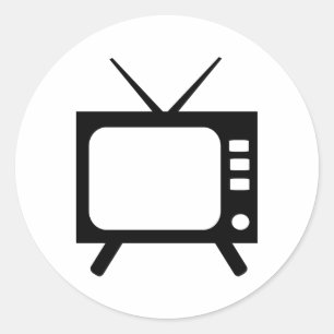 TV RUNDER AUFKLEBER