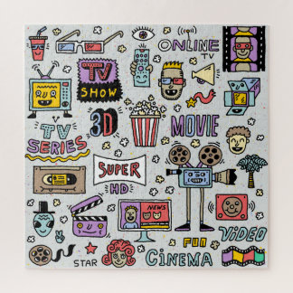 TV Serie Doodles: Funny Vintages Set. Puzzle