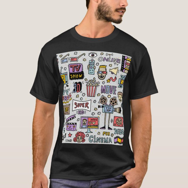 TV Serie Doodles: Funny Vintages Set. T-Shirt (Vorderseite)