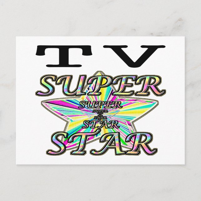 TV Superstar Postkarte (Vorderseite)