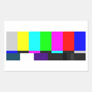 TV-Testbild-Rechteck-Aufkleber Rechteckiger Aufkleber