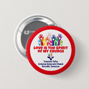 TVUC Herz/Hände LIEBE ist der Geist Button