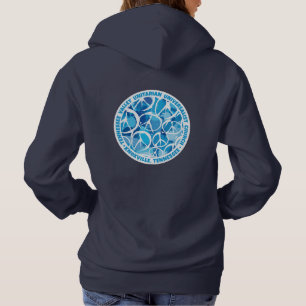 TVUC Peace Signs in Shades of Blue Hoodie