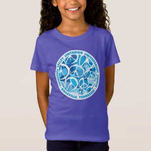 TVUC Peace Signs in Shades of Blue T-Shirt