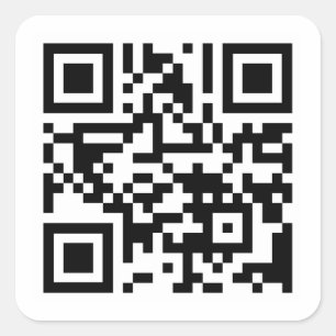 TVUUC QR Code auf der Website Quadratischer Aufkleber