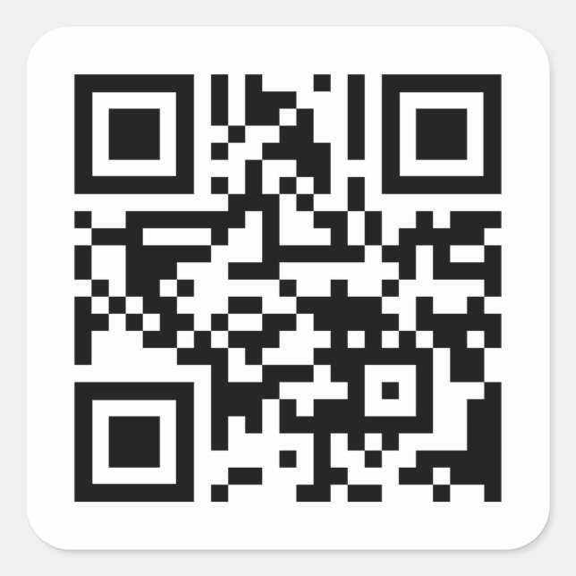 TVUUC QR Code auf der Website Quadratischer Aufkleber (Vorderseite)