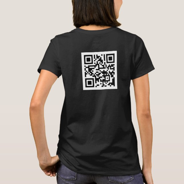 TVUUC QR Code auf der Website T-Shirt (Rückseite)