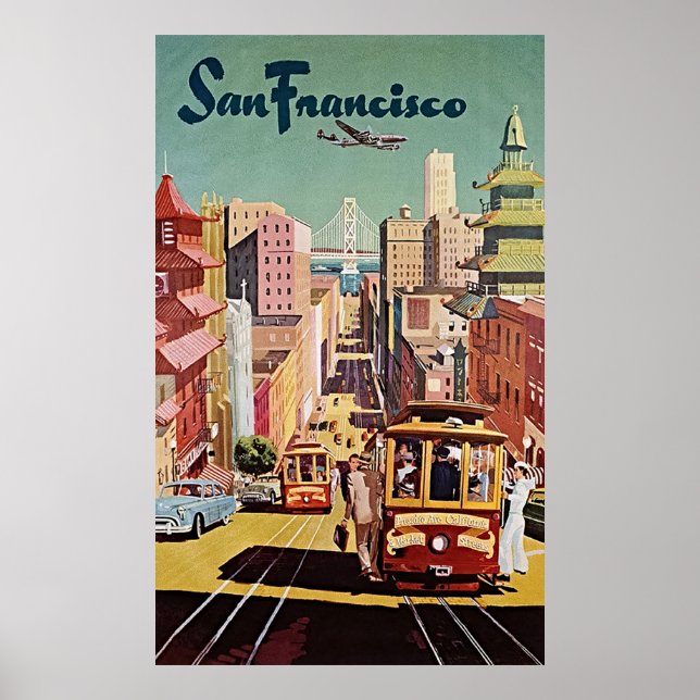 TWA San Francisco - Vintage Travel Poster (Vorne)