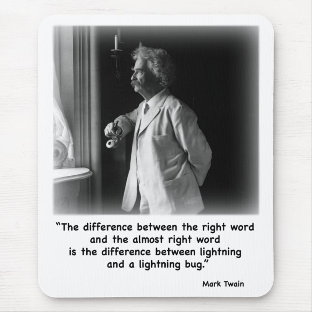 Twains Blitz-Wanze Mousepad (Vorne)