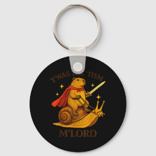 TWAS Der Tism M Lord Lustige Vintage Capybara Auti Schlüsselanhänger