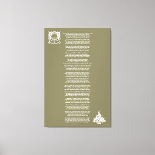 Twas die Nacht vor Weihnachtsgedicht-Leinwand Leinwanddruck