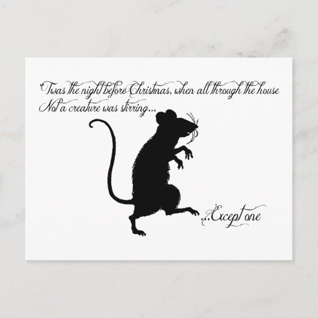 'Twas the Night Before Christmas Feiertagspostkarte (Vorderseite)