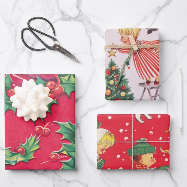 'Twas the Night Before Christmas Geschenkpapier Set (Vorderseite)