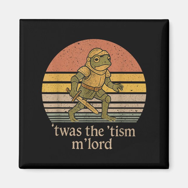Twas The Tism M Lord Frog Knight - Autism Awarenes Magnet (Vorne)