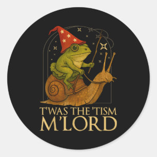 Twas The Tism M Lord Shirt - Lustige Autismus-Beka Runder Aufkleber