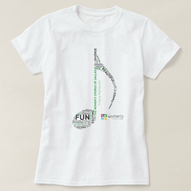 TWCD - Wörter Hinweis grün T-Shirt (Design vorne)