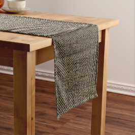Tweed Brown und Black Kurzer Tischläufer