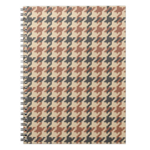 Tweed-Gänsefuß-Vintage-Muster Notizblock