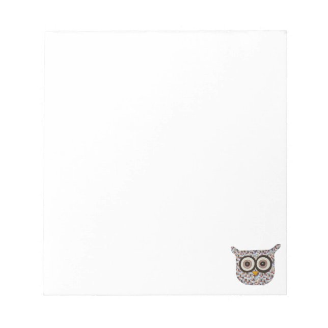 Tweed Owl Notepad Notizblock (Vorderseite)