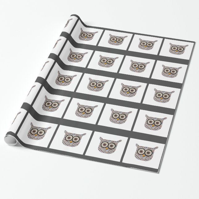 Tweed Owl Wrapping Paper Geschenkpapier (Ungerollt)