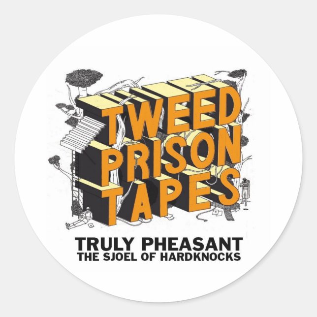 Tweed Prison Tapes Runder Aufkleber (Vorderseite)