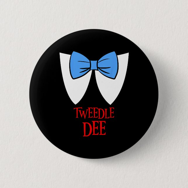 Tweedle Dee Costume Halloween Märchenfigur Button (Vorderseite)