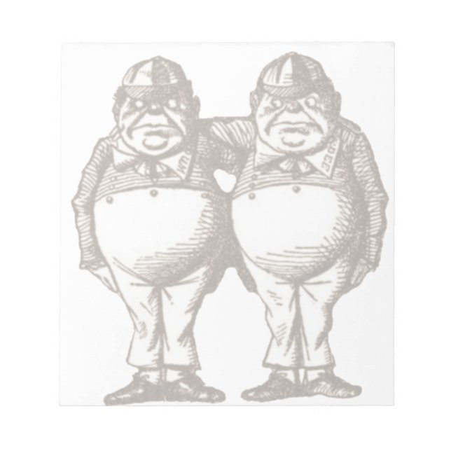 Tweedle Dee & Tweedle Dum Notepad Notizblock (Vorderseite)