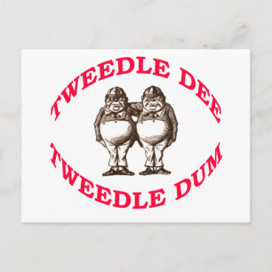 Tweedle Dee & Tweedle Dum Postkarte