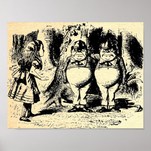 Tweedle Dee und Tweedle Dum Alice Poster