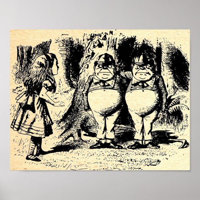 Tweedle Dee und Tweedle Dum Alice Poster (Vorne)