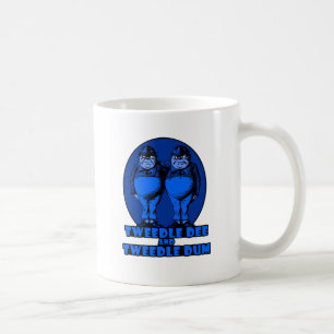 Tweedle Dee und Tweedle Dum Logo-Blau Kaffeetasse