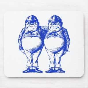 Tweedle Dee und Tweedle Dum mit Tinte geschwärzte Mousepad