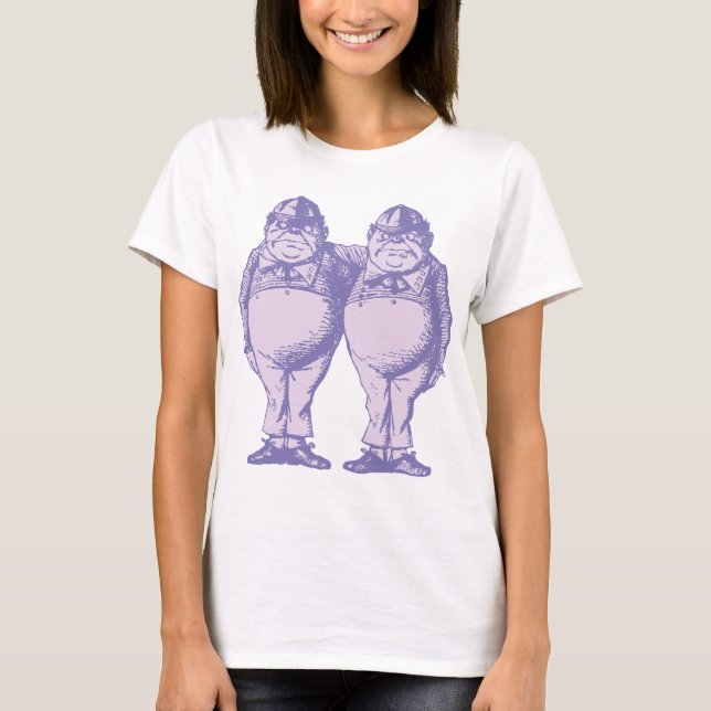 Tweedle Dee und Tweedle Dum mit Tinte geschwärzten T-Shirt (Vorderseite)