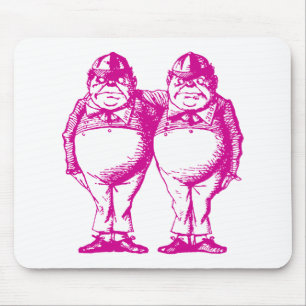 Tweedle Dee und Tweedle Dum mit Tinte geschwärztes Mousepad