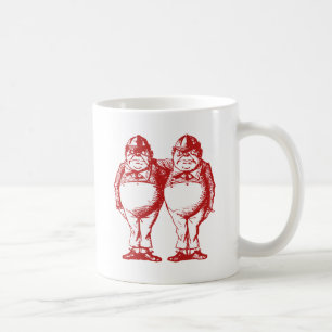 Tweedle Dee und Tweedle Dum mit Tinte geschwärztes Tasse