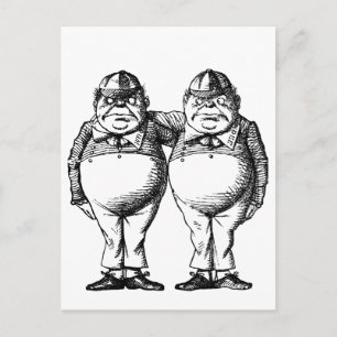 Tweedle Dee und Tweedle Dum Postkarte
