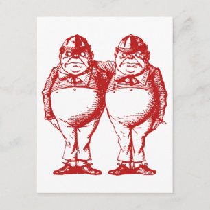 Tweedle Dee und Tweedle Dum rotes Einladung