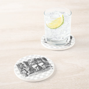 Tweedle Dum und Tweedle Dee Sandstein Untersetzer