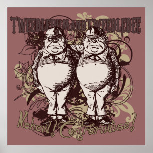 Tweedledum & Tweedledee Carnivale Style Poster