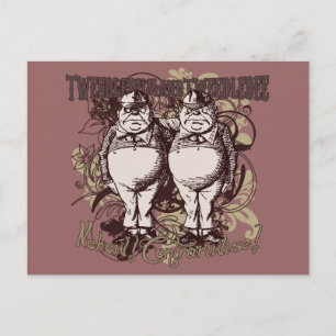 Tweedledum & Tweedledee Carnivale Style Postkarte