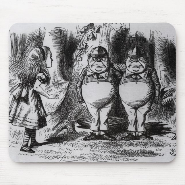 Tweedledum und Tweedledee Mousepad (Vorne)