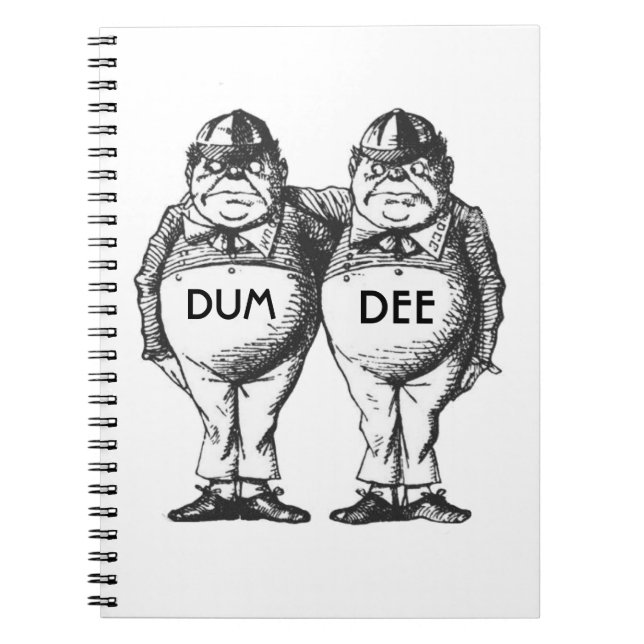 Tweedledum und Tweedledee Notizblock (Vorderseite)