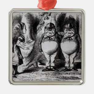 Tweedledum und Tweedledee Ornament Aus Metall