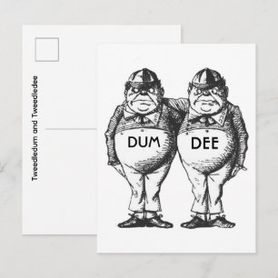 Tweedledum und Tweedledee Postkarte