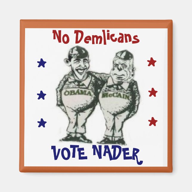 Tweedledumand Tweedledumber Square Magnet (Vorne)